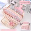 Stationery Storage Pouch Portable Pencil Case Multi-functional School Pencil Storage Bag