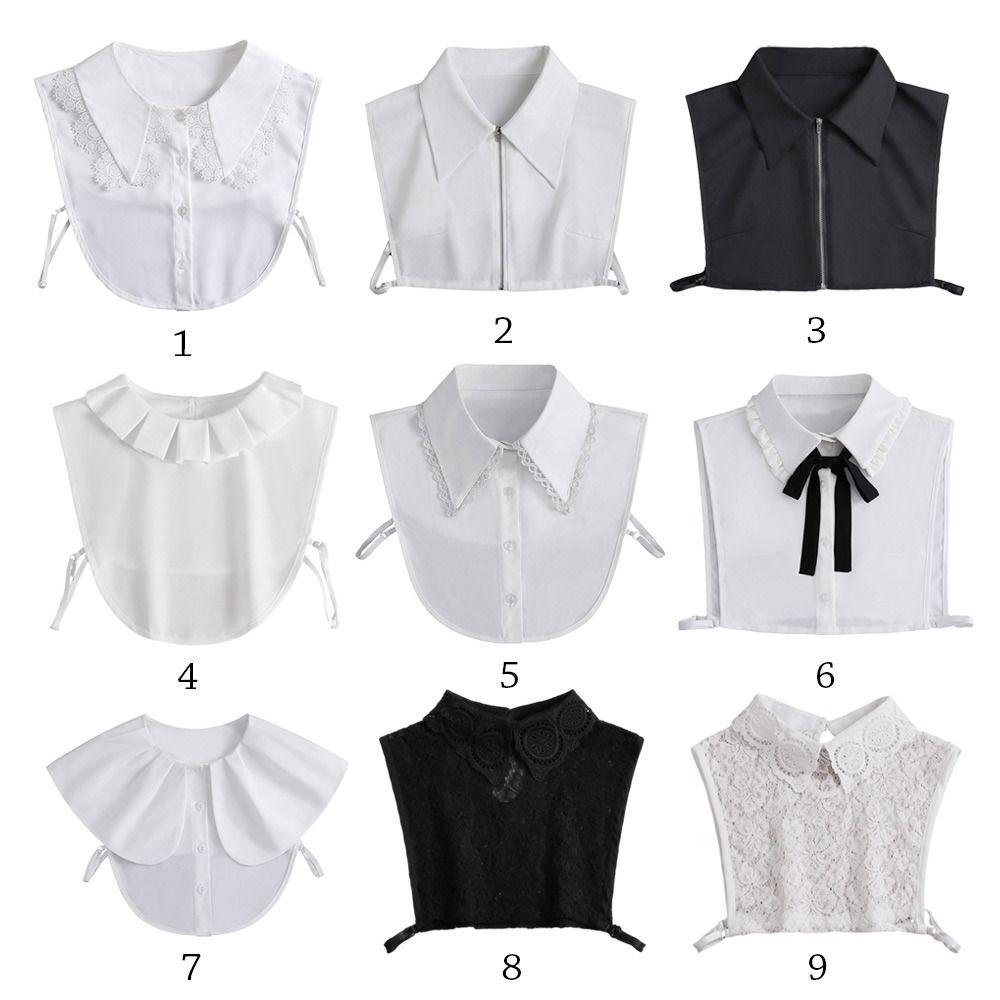 Модная хлопковая рубашка с фальшивым воротником, классическая съемная блузка с фальшивым воротником, винтажная женская лацкан