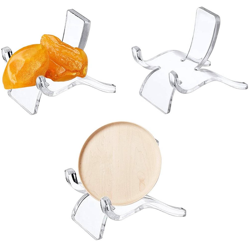 Coral Rock Small Collectibles Acrylic Geodes Display Holder Mineral Stand Easel Supporting Base