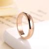 Fashion Stainless Steel Couple Ring Simple Smooth Rose Gold Titanium Steel Rings for Women