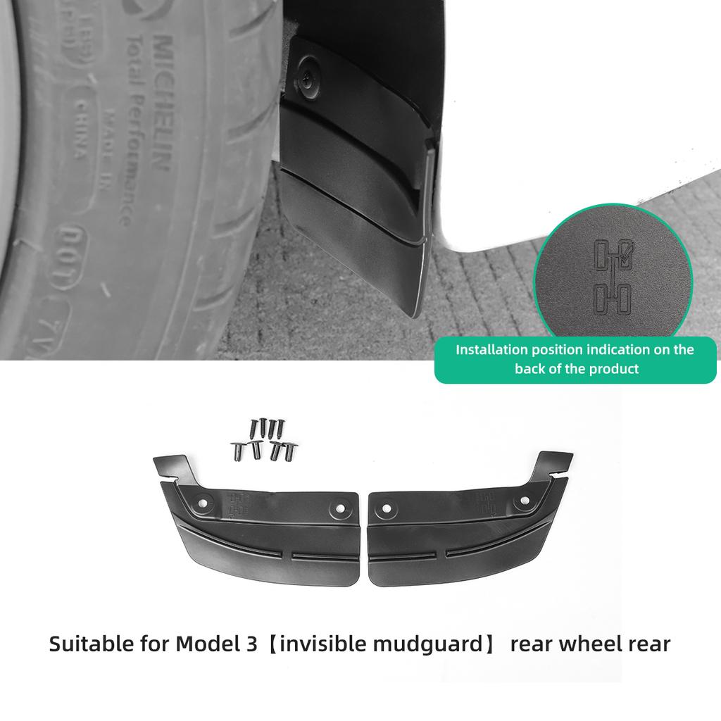LUCKEASY For Tesla Model 3 Model Y -2023 Rear Wheel Mud Flaps Car Modification Accessories Splash Guards Mud Fenders