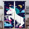 Милые мультяшные шторы от комаров с единорогом для гостиной, тюль для спальни, затемняющие шторы-перегородки для кухни, элегантные