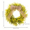 Искусственный венок из желтых листьев для входной двери, фермерских домов, свадебных праздничных украшений, венок для входной двери, весенний венок