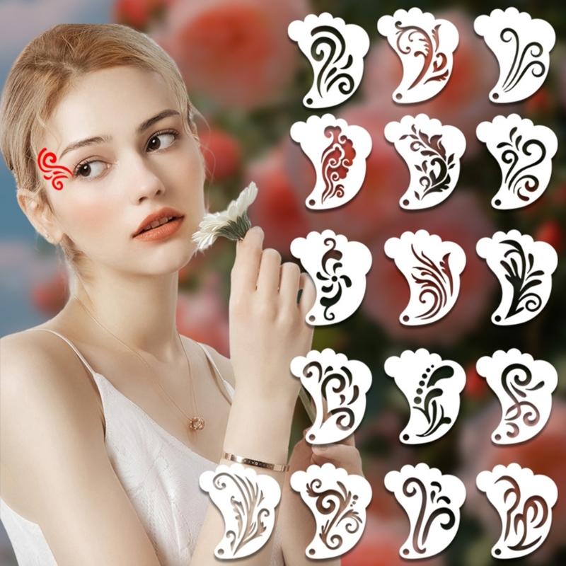 Шаблоны для Face Art с гладкой поверхностью, трафареты для рисования для легкой очистки и профессионального косметического применения