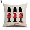 London Characters Flag Bus Linen Cushion Throw Pillow Cover Case Pillowcase