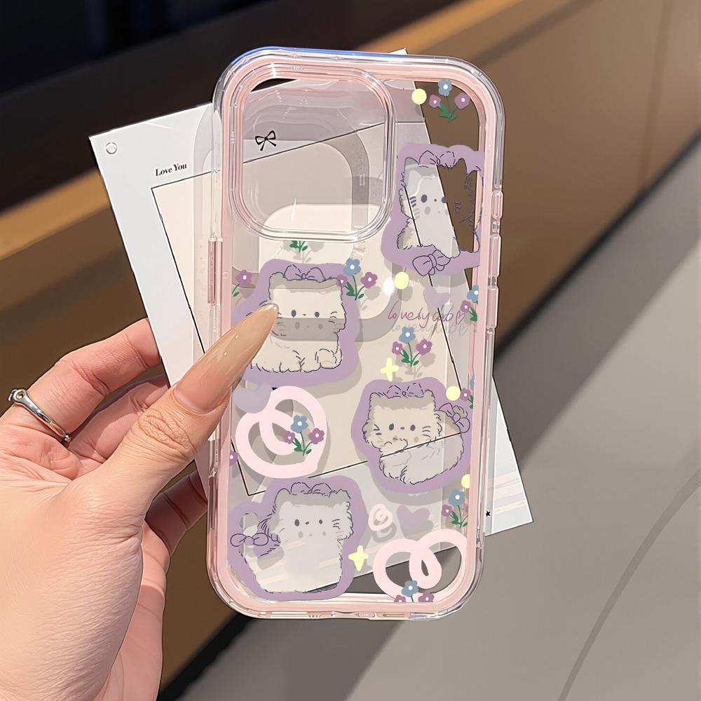Мультяшный чехол для телефона с кошкой для Samsung S25 S26 Ultra S24 S23 A16 A07 A37 A17 A53 A56 A57 A25 A34 A35 A55 A06 A05 Мягкий силиконовый чехол