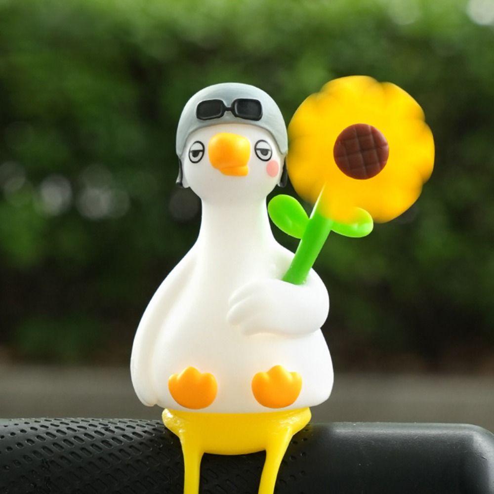 1/4Pcs Rotating Pinwheel Duck Handlebar Ornament Duck Scooter Ornament Bike Handlebar Decor
