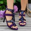 Fashion Comemore Women's Summer High Heels Samdal New Open Toe Hollow Comfortable Sequin Sandales Outdoor Casual Party Pumps Dress Shoes