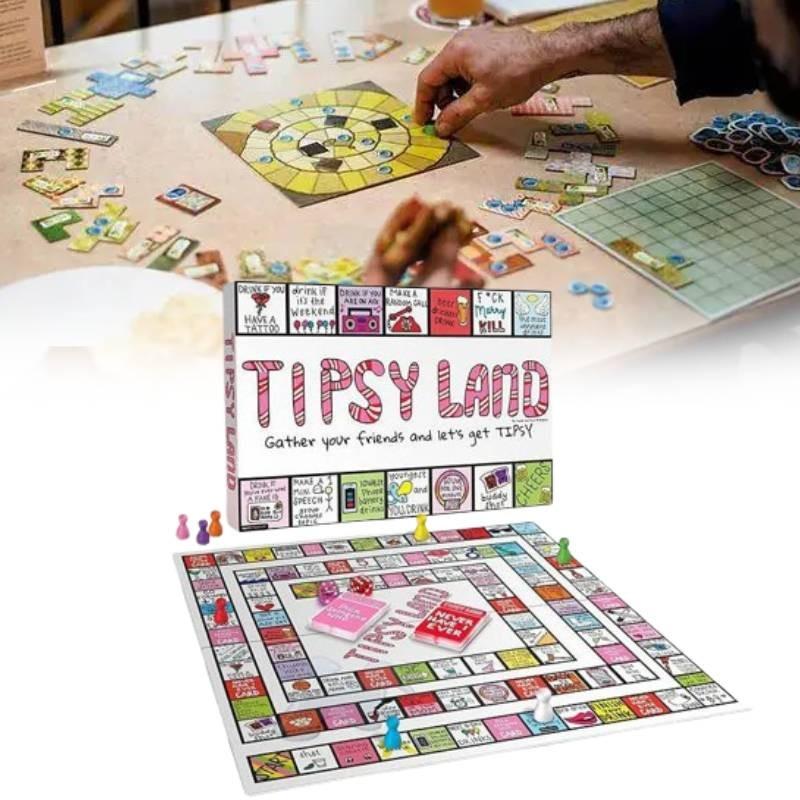 Настольная игра для вечеринок Tipsy Land Невероятно веселая игра для выпивки для друзей и праздников