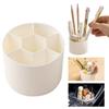 Mini Desktop Storage Box Rotating Stationery Storage Rack Simple Makeup Brush Holder  for Home
