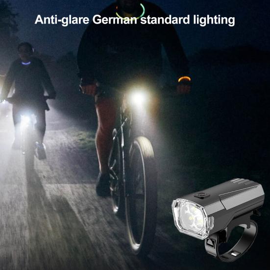 Bicycle Headlight Waterproof Modes Adjustable USB Rechargeable Universal MTB Road Mountain Bike Night Riding LED Front Lamp