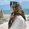 90*90cm Silk Scarf Women Print Hair Neck Square Office Ladies Shawl Bandanna Muslim Hijab Handkerchief Muffler Foulard Female