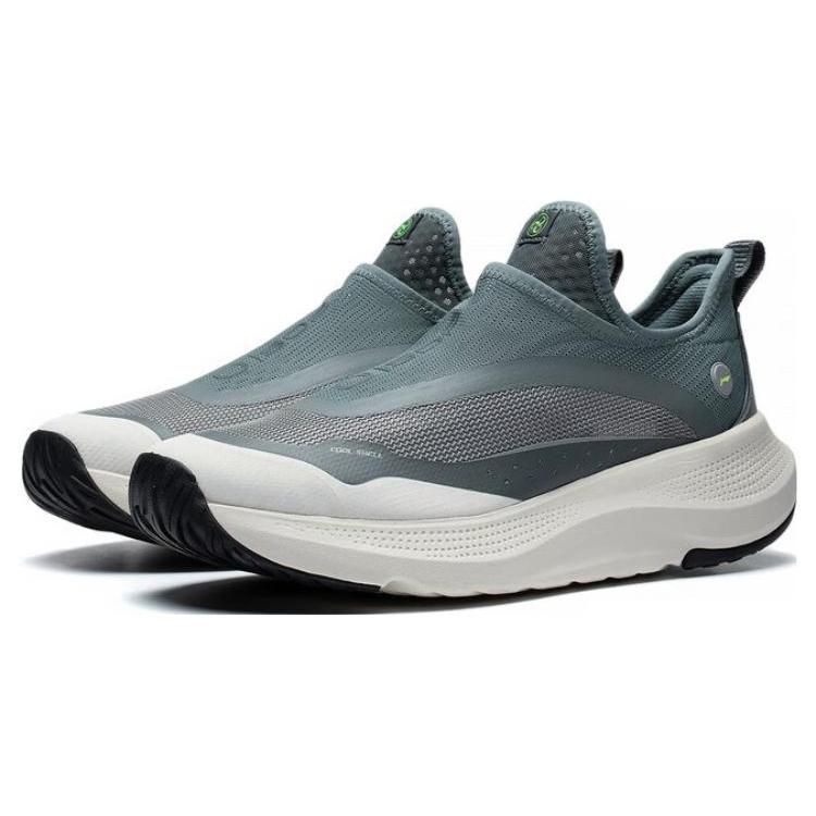 Li Ning Мягкие Go Удобные Нескользящие, Износостойкие, Дышащие Низкие Спортивные Повседневные Кроссовки Мужские Серый Синий AGLT105-4