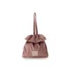 [And Chouette] [Official] Velour-Style Drawstring Tote Bag, Pink, Free Size