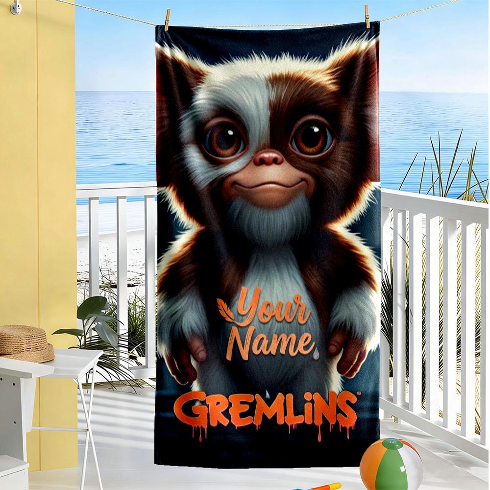 Gremlins Customized Name Beach Towel High Absorbency Quick-Dry Suitable for Swimming Gym Camping Yoga Vacation