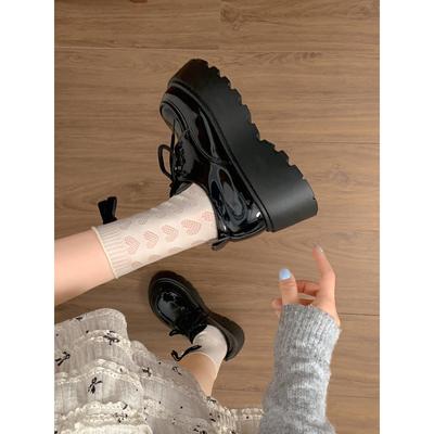 Туфли женские маленькие кожаные на платформе в стиле ретро, черные, британские, фанатские, Queen, 2025, новая коллекция осени, под юбку, любовь, одинарные туфли