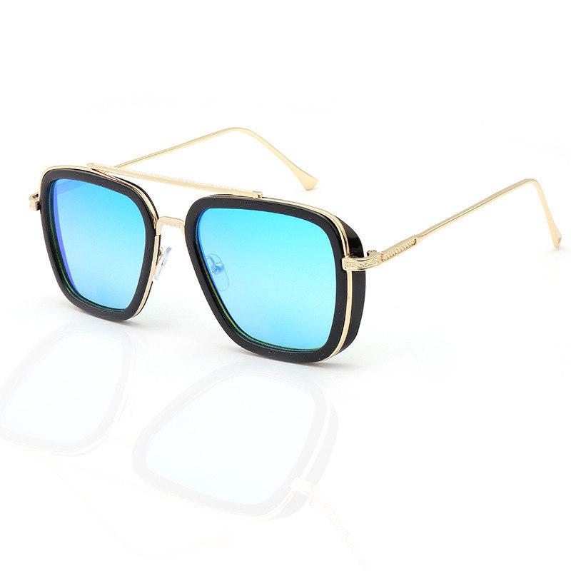 Модные солнцезащитные очки в европейской и американской металлической маленькой квадратной оправе, корейская версия, очки в стиле ретро, ​​квадратные солнцезащитные очки с защитой от ультрафиолета