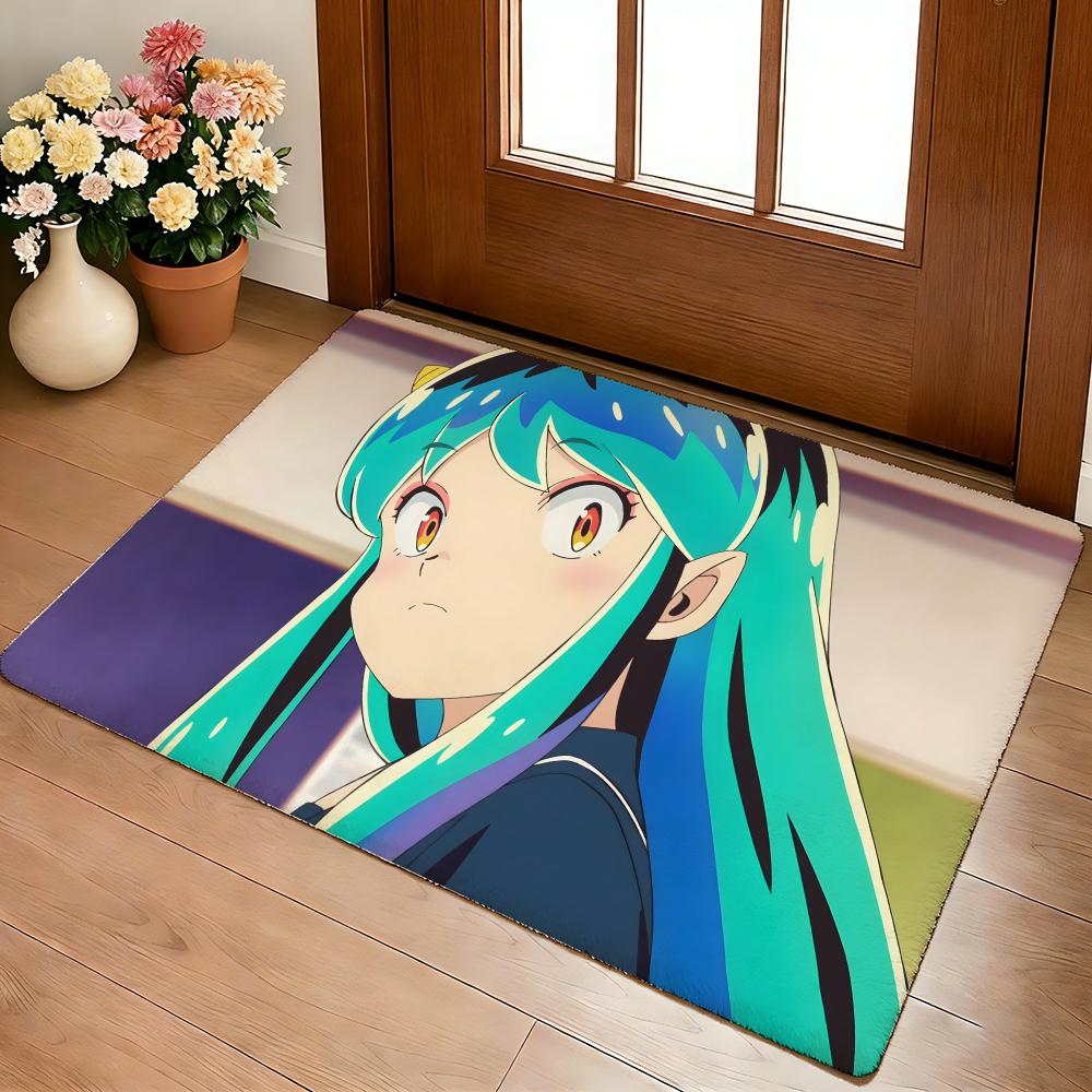 Urusei Yatsura Anime Game Floor Mat Cozy Flannel Soft Thick Non-Slip Mat For Living Room Bedroom Kitchen Decor Rugs