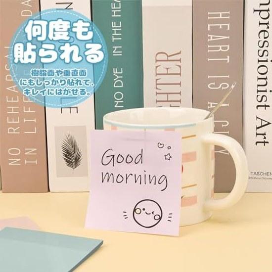 Sticky notes transparent film writable 50 sheets 6 books colors strong adhesive pastel 75 mm notebook memo.