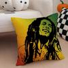 Legendary Jamaican Singer BBob MMarley Cushion Cover Throw Pillow Cover Hidden Button Durable Polyester Chair Cushion
