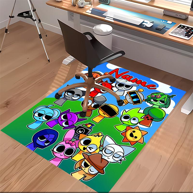 Custom personalization Game Sprunki Print Area Rug - Soft, Washable Non-Slip Indoor Mat,Living Room,Home&Office Decorative Rug