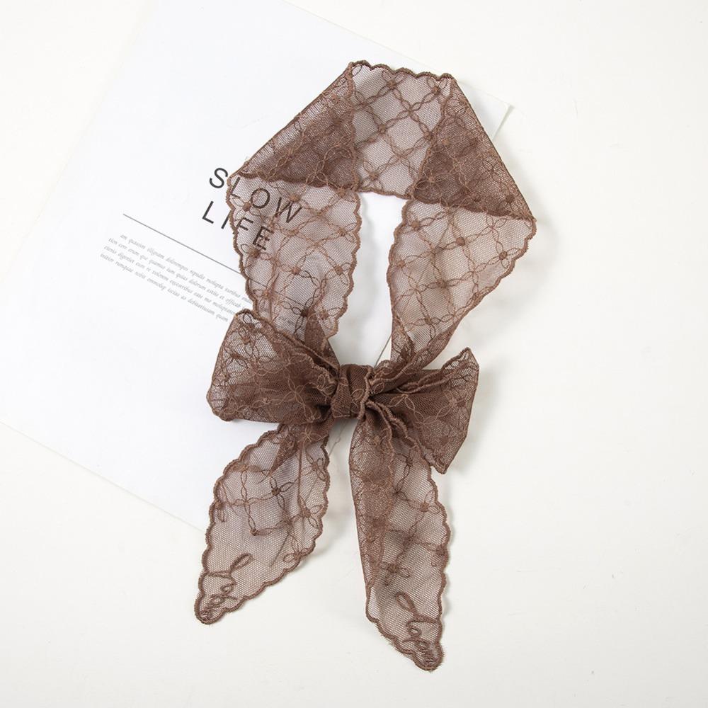 Embroidered Flower Women Narrow Long Scarf Elegant Sunscreen Shawl Ins Female Headscarf Summer