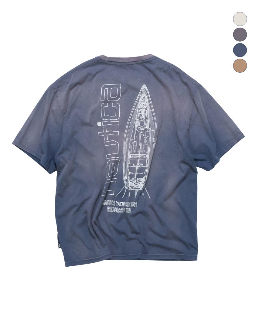 NAUTICA Yacht Blueprint T-Shirt (4 Colors) Nts5726