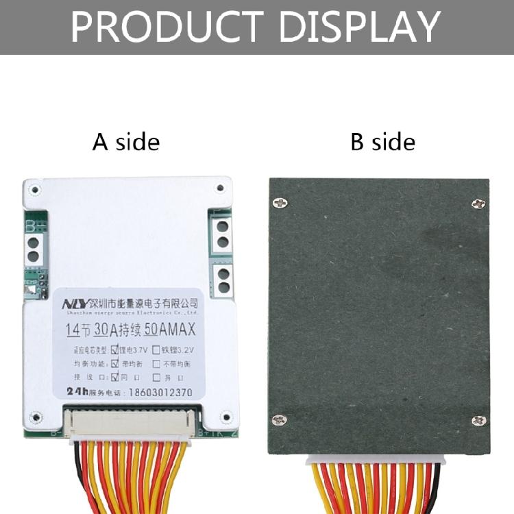Аккумулятор для платы защиты с балансировкой 14S 48V 30A BMS- плата PCB для дома