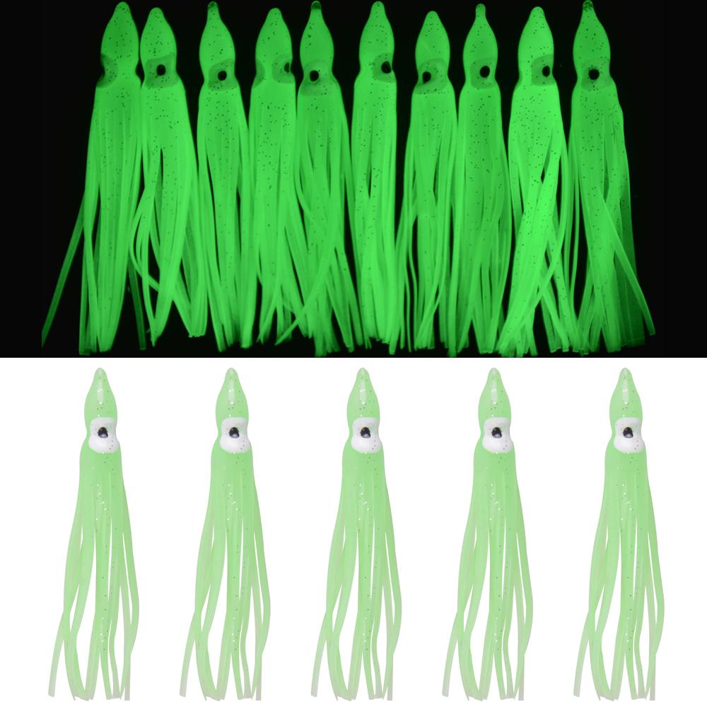 30/50/100 шт. Мягкая приманка кальмар, Осьминог, Юбка кальмара, Приманка для троллинга, Джиги, Силиконовая искусственная приманка для тунца, парусника, сома