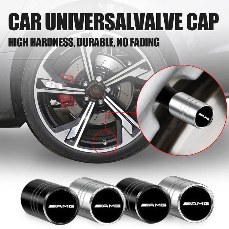 For Benz w54Pc For Mercedes Benz A B C R G Class AMG W211 W204 W210 W169 CLA CLS GLA GLK Car Wheel Tire Air Valve Dust Caps Rim Accessories