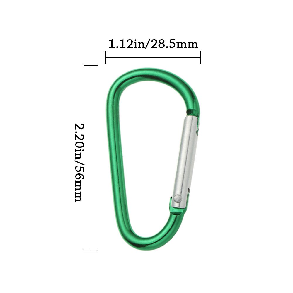 Safety Multicolor Aluminium Camping Hiking Hook Buckle Keychain Climbing Button Alloy Carabiner