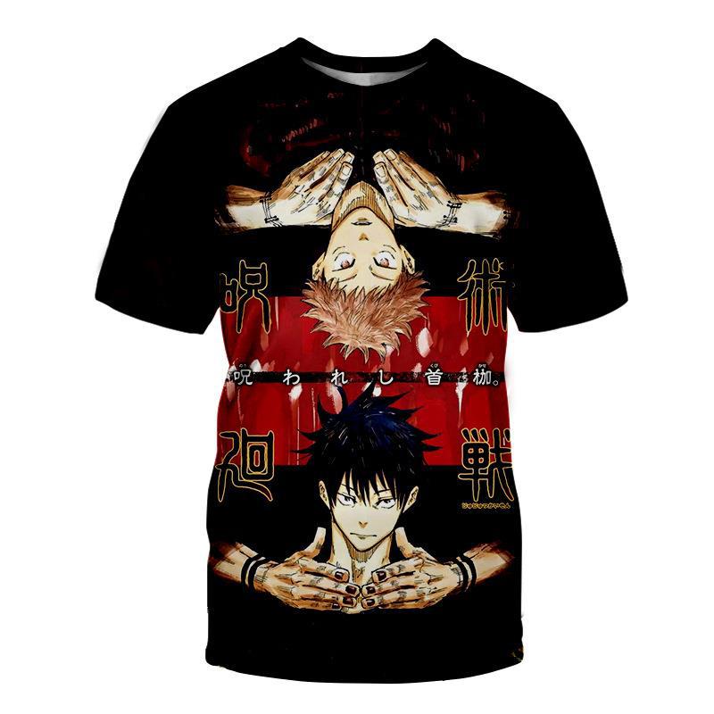 Летняя новая модная мужская футболка с принтом аниме-элементов и цифровой печатью Spell Battle Series