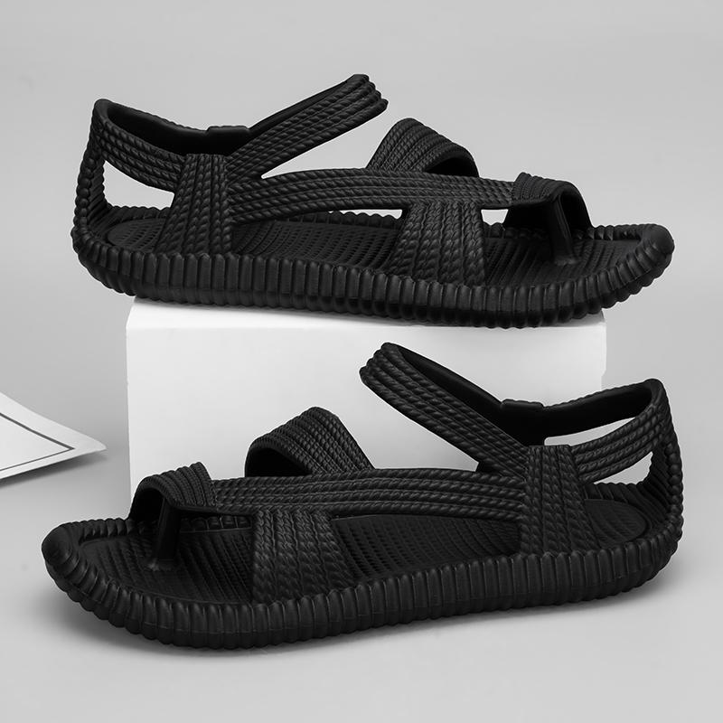 New Summer High Quality Fashion Men Sandal Retro Roman Sandals Outdoor Couples Beach Shoes Comfortable Open-Toe Cloud Slippers