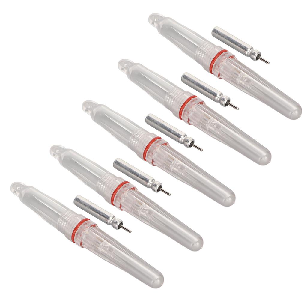 5PCS LED Fishing Lure Light Waterproof Fishing Glow Sticks PE Shell Tight Sealing Reusable Fishing Accessory Still Green