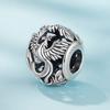 Silver bird charm PHENIX beads silver 925 bead for modular bracelet