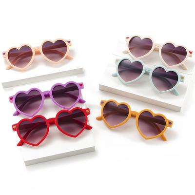 Солнцезащитные очки Love Children's Fashion Candy Color Heart-Shaped Children's Party Glasses Детские солнцезащитные очки