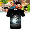 Модная мужская футболка из серии Аниме Dragon Ball с уникальной 3D-цифровой печатью для повседневной носки