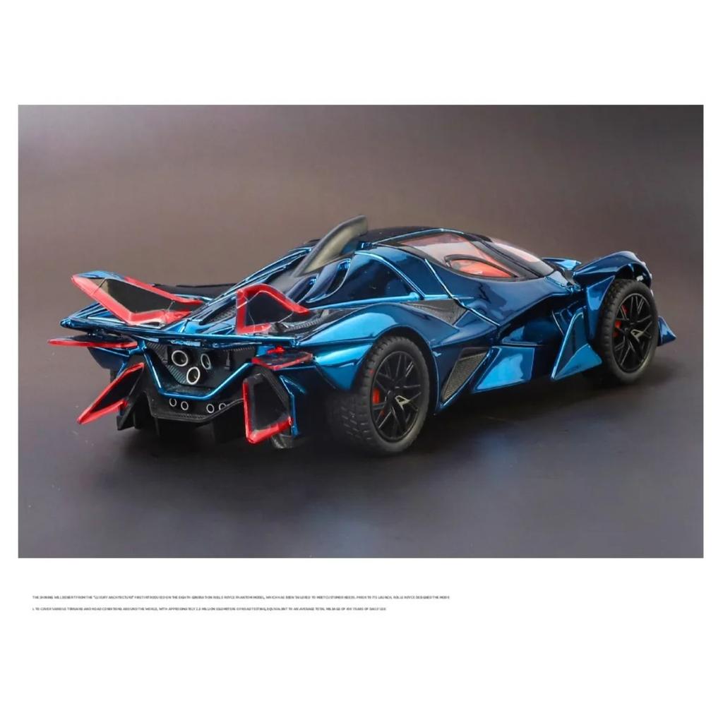 1/24 Apollo Project EVO Модель спортивного автомобиля из сплава Литые металлические Гальванизированные Гоночные автомобили Модель транспортных средств Звук Свет Детская игрушка Подарок