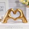 1PC Two-handed Love Ornament Resin Handicraft Home Decoration Gift Bedroom Desktop Decoration Than Heart Gesture