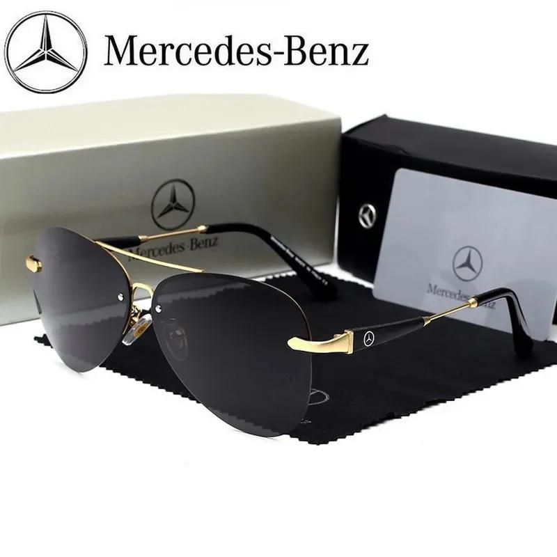 Автомобильная наклейка для Mercedes Benz A B C E S V Class GLB GLC GLE AMG Pilot SLK SLC ML Автомобильные Высокие Мужские Антибликовые Очки для Водителя Поляризующие