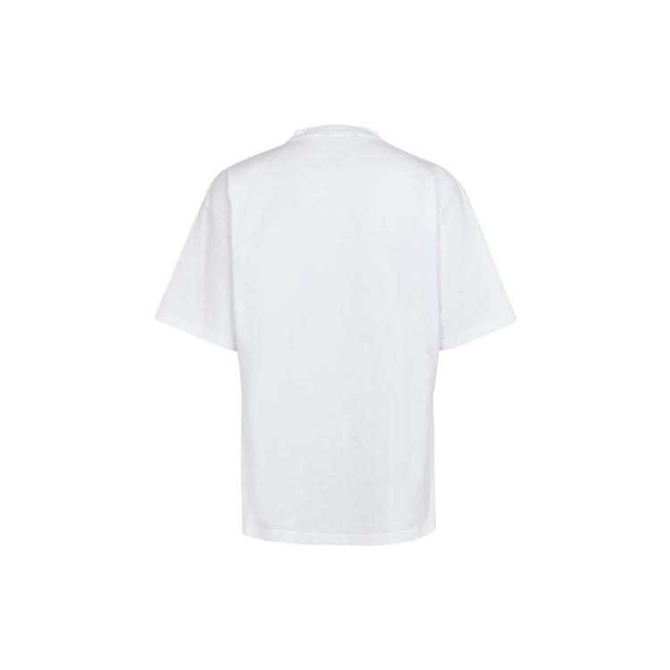 Balenciaga T-Shirts Men's White Crew Neck Moderate Straight Fit 641613TJVI59040