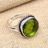 Peridot Gemstone Handmade 925 Sterling Silver Ring Jewelry For Christmas