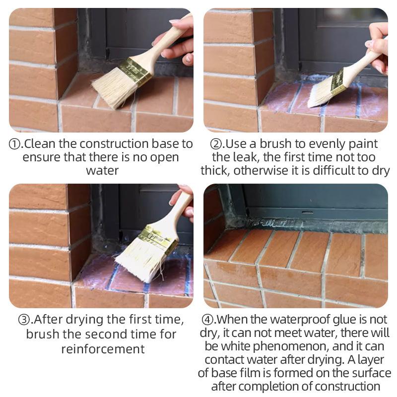 New Waterproof Coating Transparent Quality Assurance Bathroom Leakage Repair Coating Waterproofing Leak Sealing Proof Adhesive