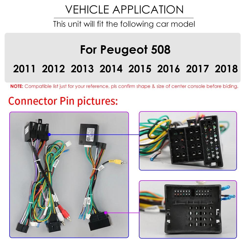 Hizpo 2din Android Автомагнитола для Peugeot 508 508SW 2011 - 2018 Автомобильный Радио Мультимедиа Видео Плеер GPS Навигатор Головное Устройство Carplay 4G RDS DSP интеллектуальный DVR