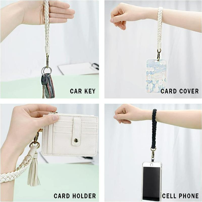 Ремешок на запястье для телефона в стиле макраме в стиле бохо, ремешок для мобильного телефона с брелоком, браслет на запястье, подвеска для телефона, цепочка против потери