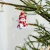 Cartoon Snowman Flat Acrylic Pendants Christmas Tree Ornament Car Decoration Merry Christmas New Year