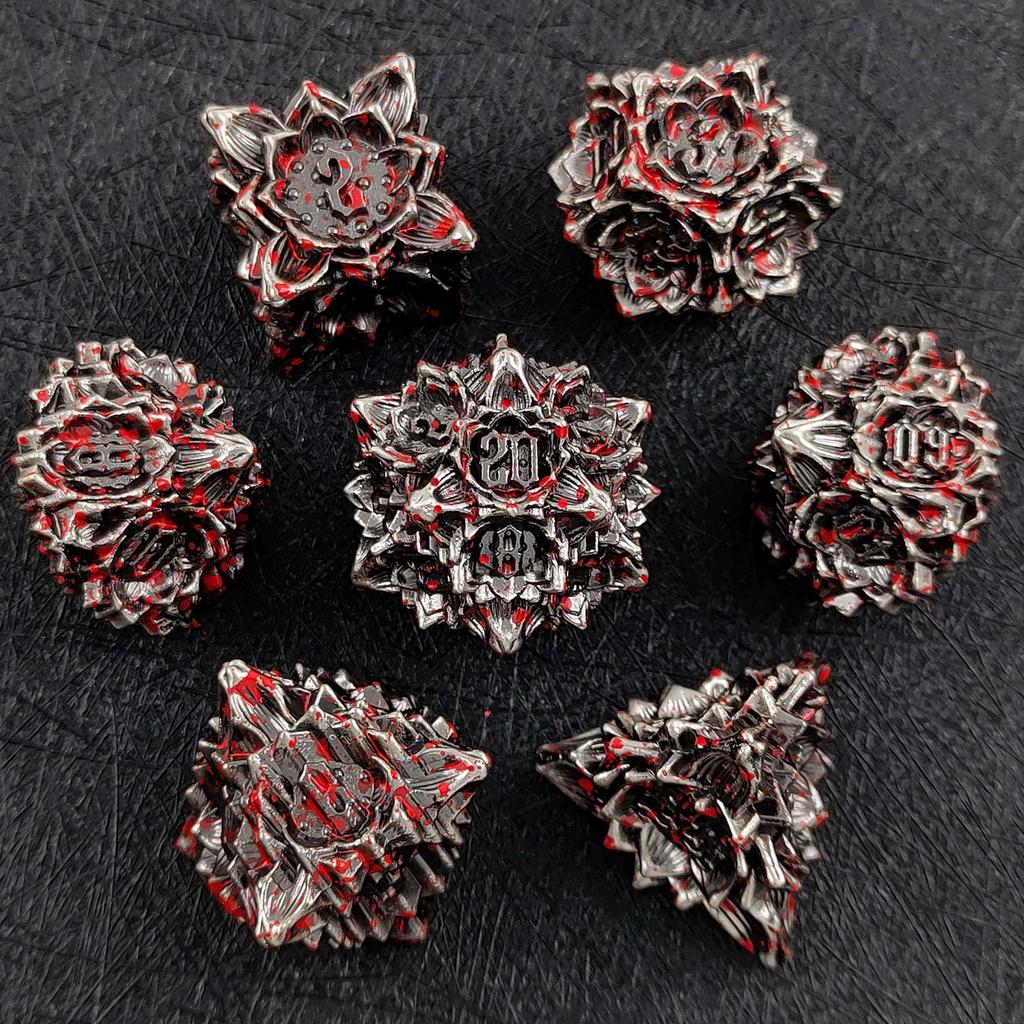 Metal coc running dice dnd dragons and dungeons multi-faceted rpg dice cthulhu d20 настольная игра