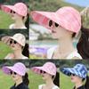Canvas Casual Summer Protection Sun Hat Beach Cap Women Wide Brim Sun Hat UV Protection Visor Caps