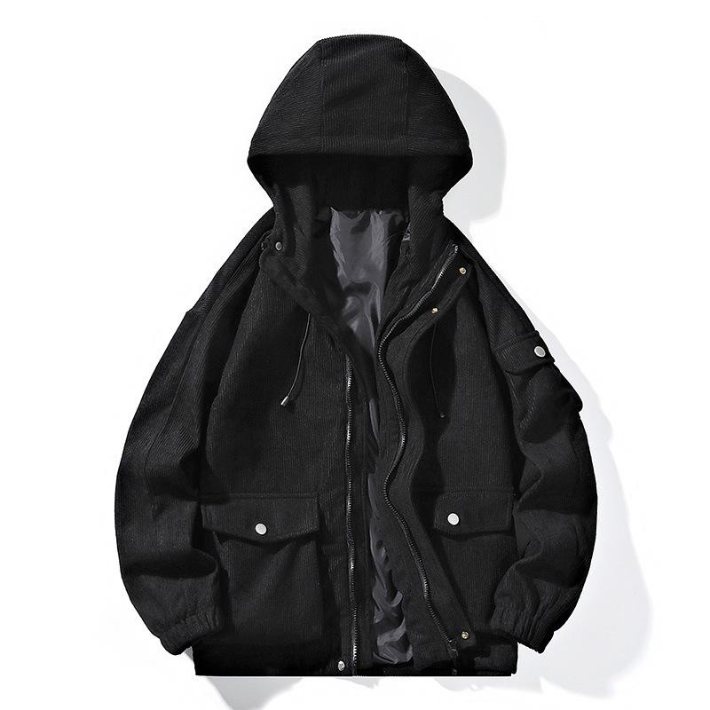 Jacket Men's Spring and Autumn Hooded Loose Vintage Casual Functional Jacket Jacket