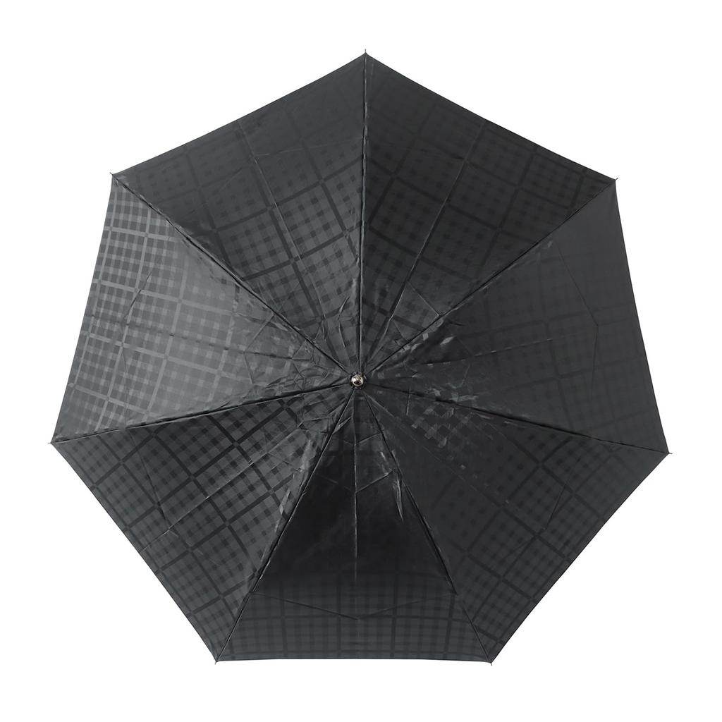 Moonbat Umbrella Folding Umbrella Jacquard Large Size Black [Dachs] Piece-dyed Men's 21-125-11163-05